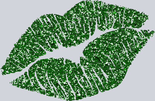 Lucky Green Glittler Lips - STK03843 (DTF Transfers)