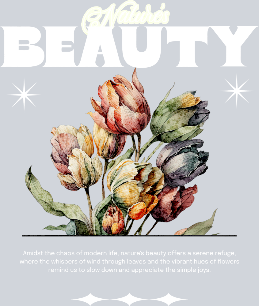 Nature's Beauty Flowers - STK04472 (DTF Transfers)
