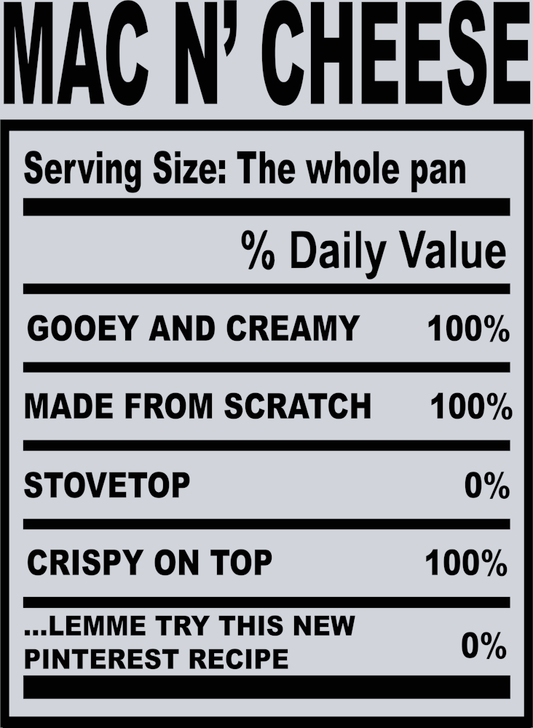 Soul Food - Mac N Cheese - STK05641 (DTF Transfers)