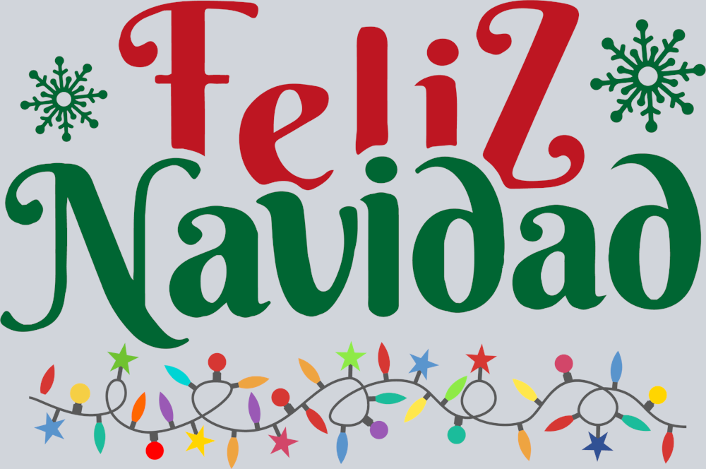 Feliz Navidad Christmas Lights - STK01968 (DTF Transfers)