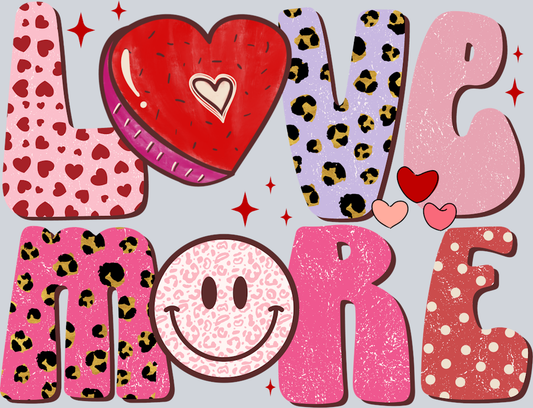 Love More Smiley - STK03771 (DTF Transfers)