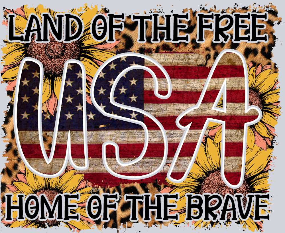 Land Of The Free Home Of The Brave - STK03527 (DTF Transfers)