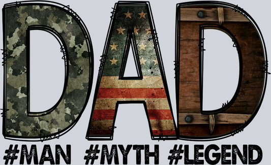 Dad Man Myth Legend - STK07052 (DTF Transfers)