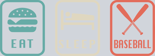 Sports Eat Sleep Baseball Label - STK05678 (DTF Transfers)