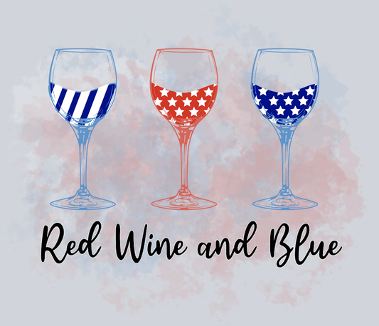 Red Wine And Blue - STK05167 (DTF Transfers)