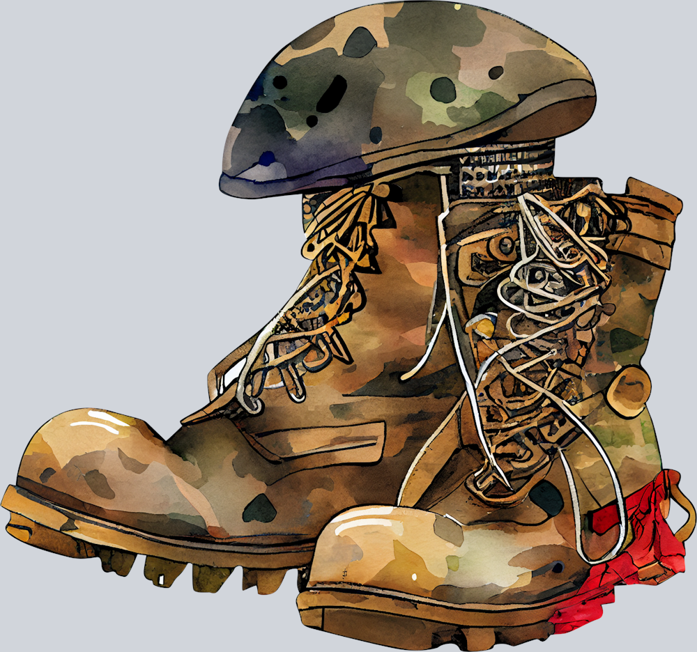 Military Boots 4 - STK04286 (DTF Transfers)