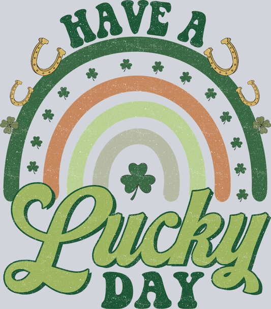 Retro Have A Lucky Day Rainbow - STK05202 (DTF Transfers)