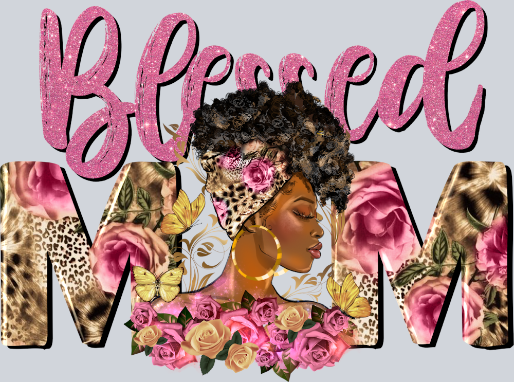 Blessed Mom Roses - STK01020 (DTF Transfers)