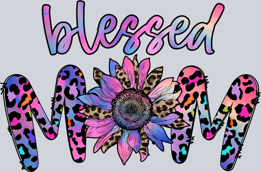 Blessed Mom Leopard Purple - STK01019 (DTF Transfers)
