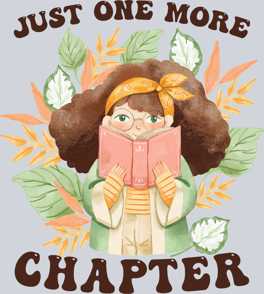 Books One More Chapter Little Girl - STK01052 (DTF Transfers)