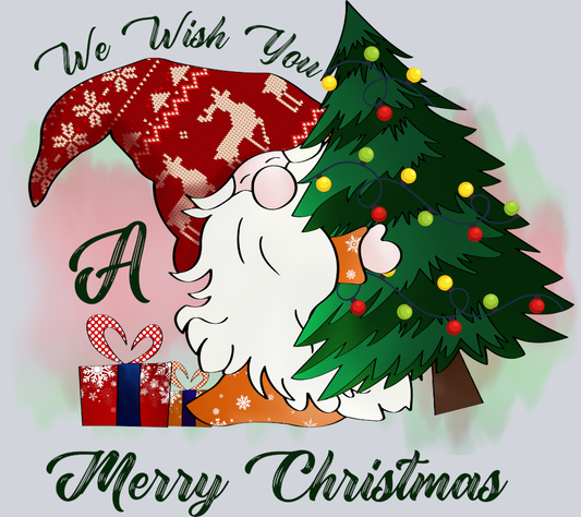 Gnome Wish Merry Christmas - STK02344 (DTF Transfers)