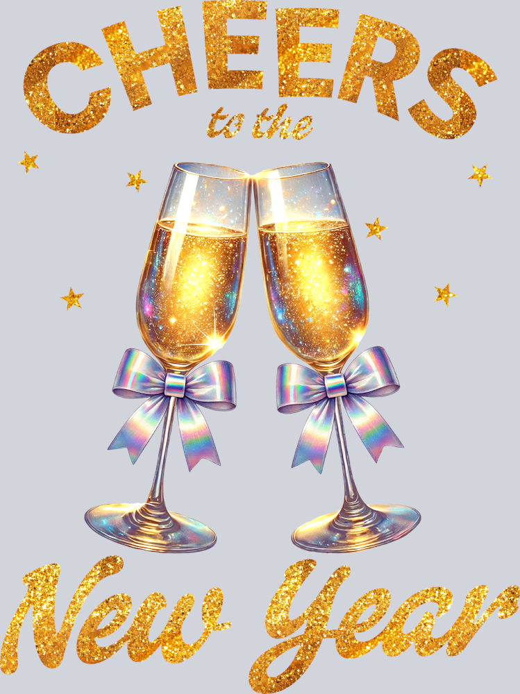 Cheers To The New Year - STK01252 (DTF Transfers)