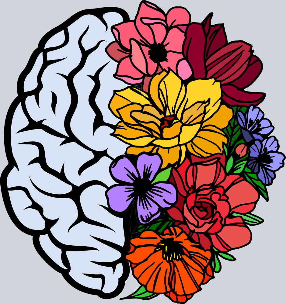 Floral Brain Color - STK02041 (DTF Transfers)