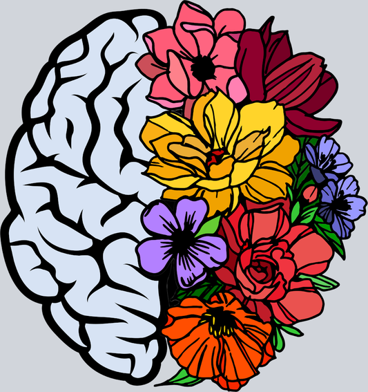 Floral Brain Color - STK02041 (DTF Transfers)