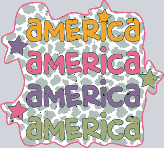Multi American Star - STK04383 (DTF Transfers)