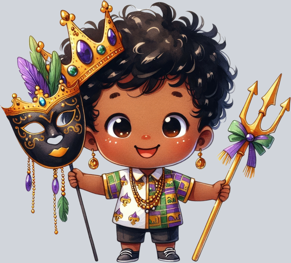 Mardi Gras Kiddo 8 - STK04057 (DTF Transfers)