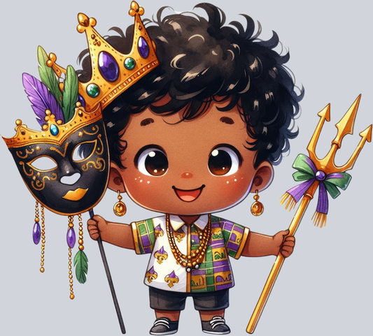 Mardi Gras Kiddo 8 - STK04057 (DTF Transfers)