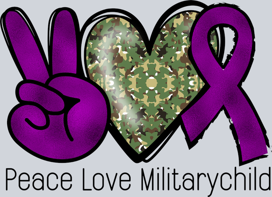 Peace Love Military Child - STK07114 (DTF Transfers)