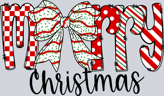Merry Christmas Treecakebow - STK04250 (DTF Transfers)