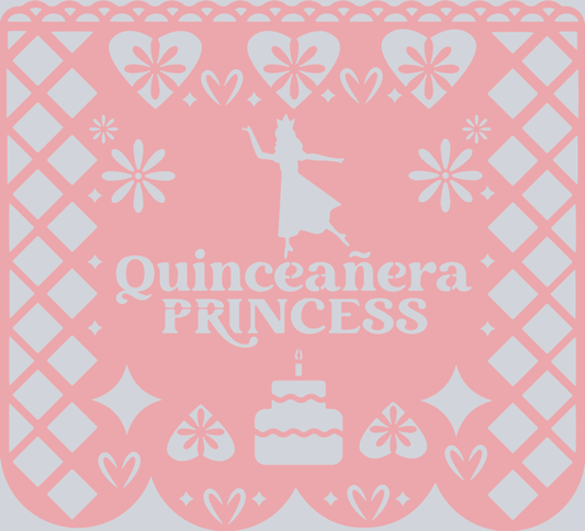 Papel Picado Quinceaera Princess 1 - STK06921 (DTF Transfers)