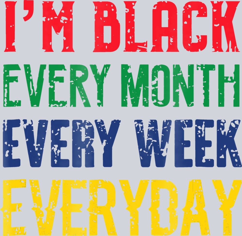 I'm Black Every Month Every Week Everyday - STK03050 (DTF Transfers)