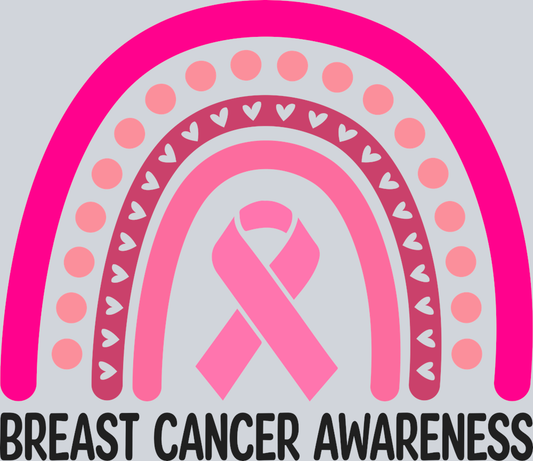 Breast Cancer Awareness Rainbow 2 - STK06832 (DTF Transfers)