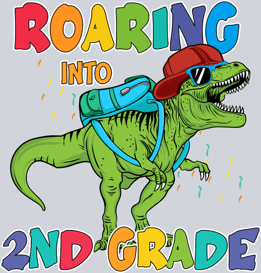 Roaring Into 2nd Grade - STK05253 (DTF Transfers)