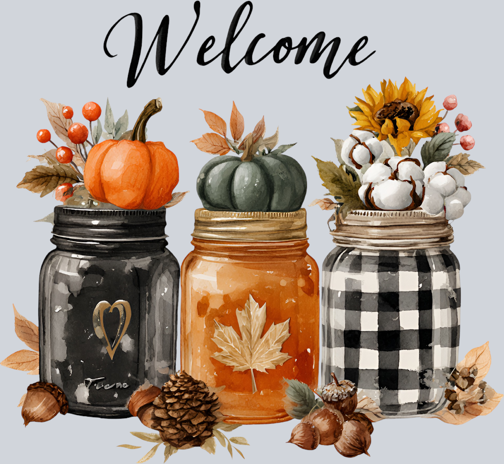 Fall Welcome Jars - STK07383 (DTF Transfers)