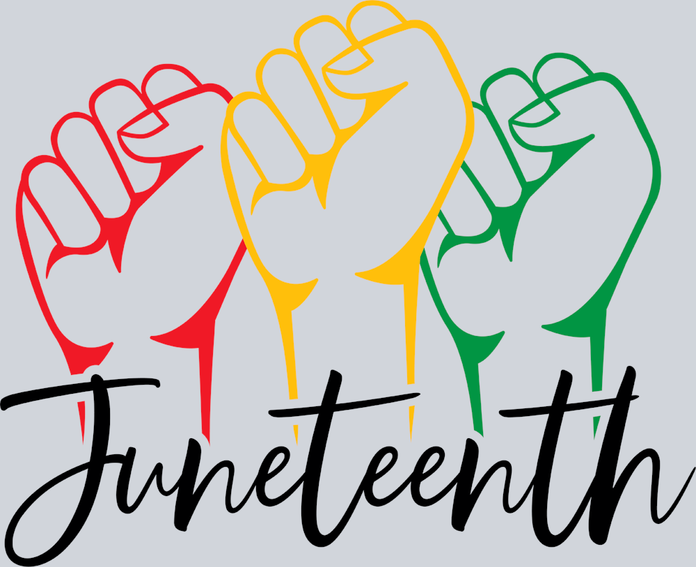 Juneteenth 3 Fists - Black - STK03333 (DTF Transfers)