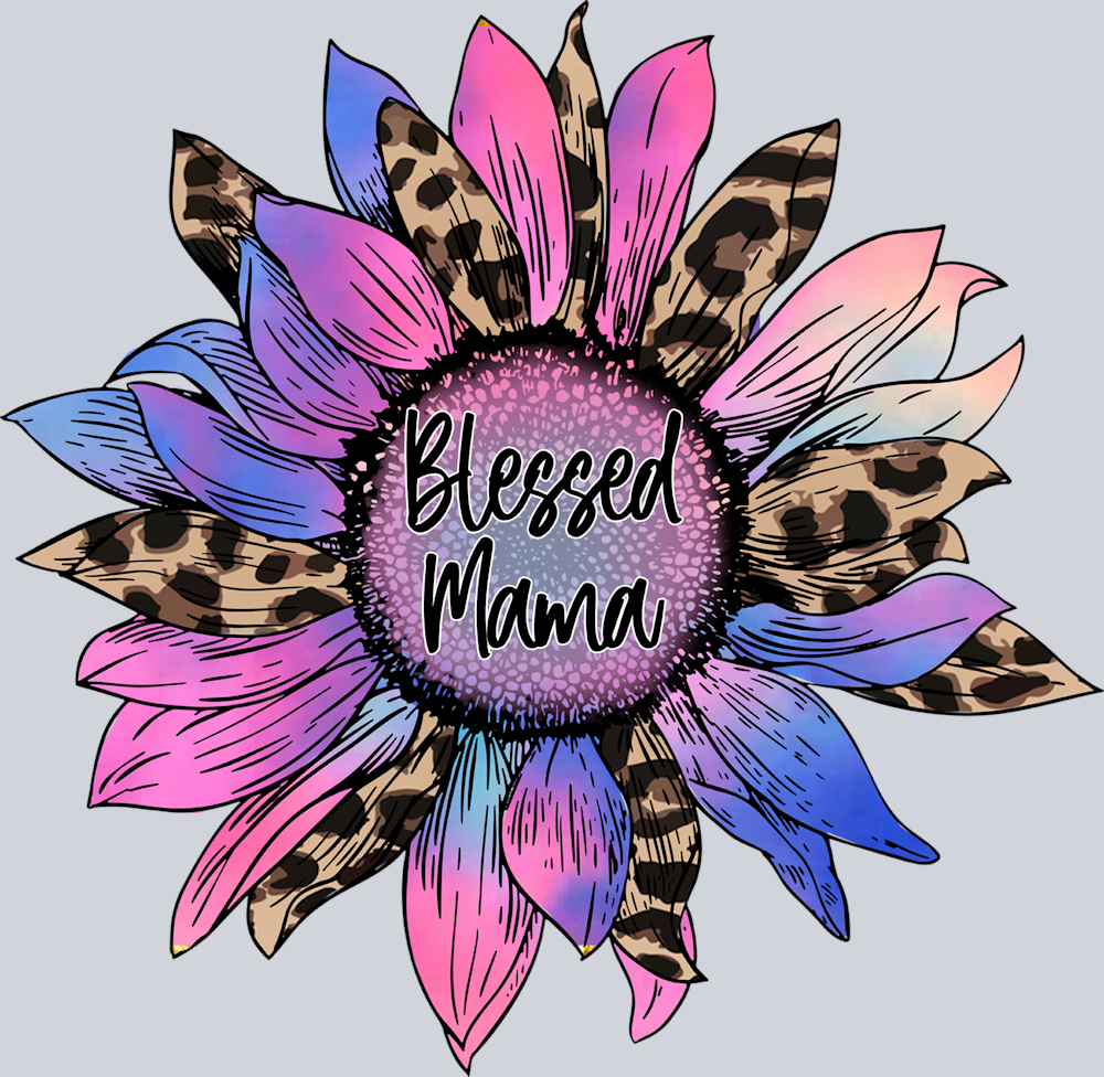 Blessed Mama Sunflower Leopard - STK01016 (DTF Transfers)
