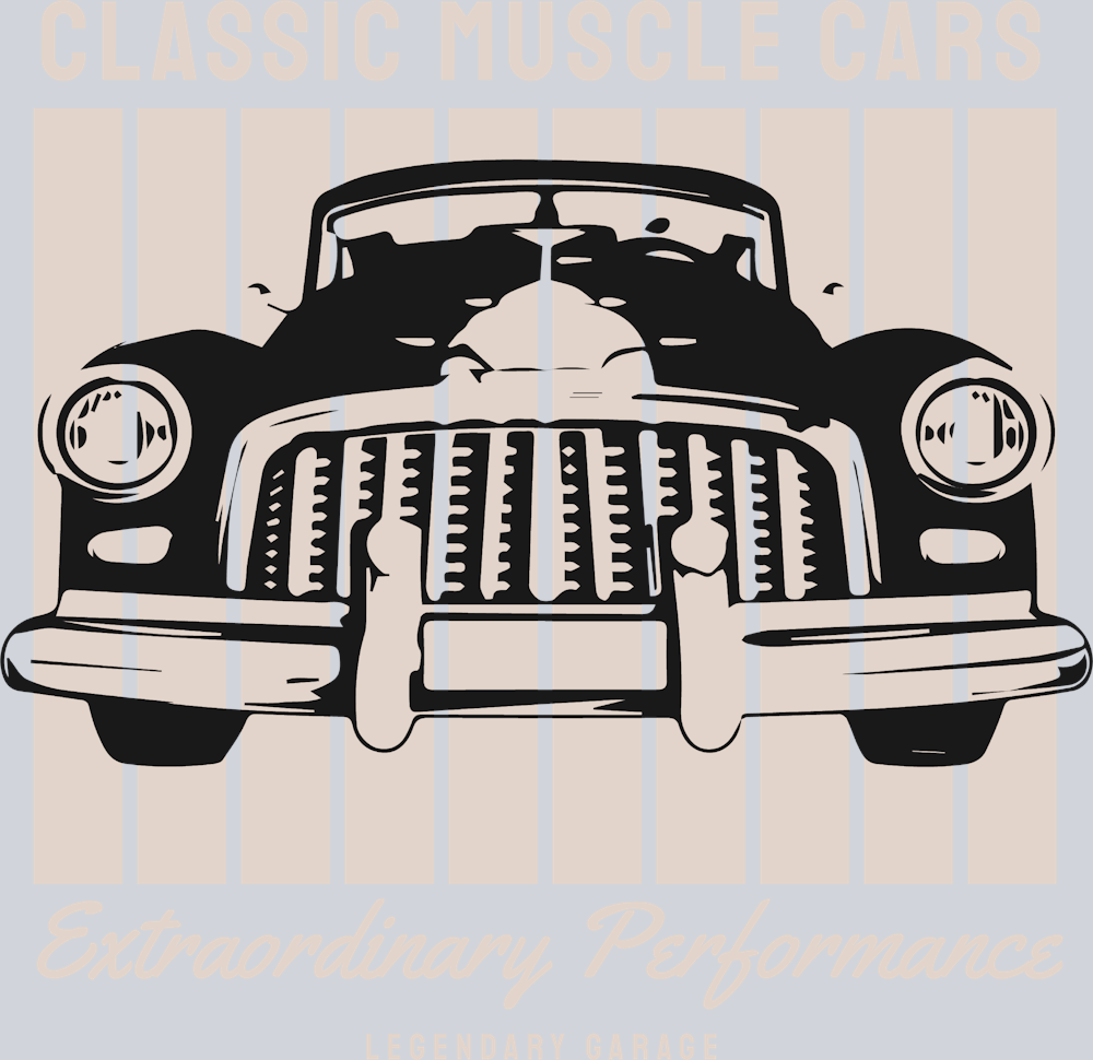 Classic Muscle Cars 2 - STK01374 (DTF Transfers)