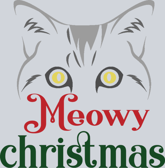 Pets Meowy Christmas - STK04873 (DTF Transfers)
