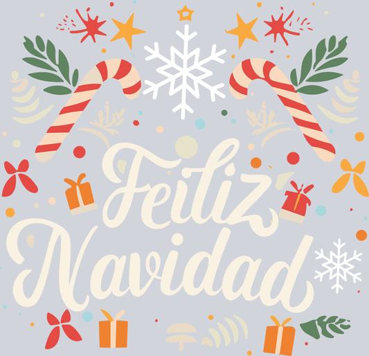 Merry Christmas Around The World 4 Spanish - STK04232 (DTF Transfers)