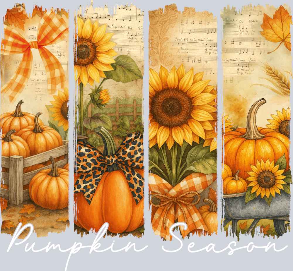 Fall Pumpkin Season - White - STK07377 (DTF Transfers)