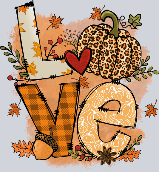 LOVE Pumpkin 2 - STK07227 (DTF Transfers)