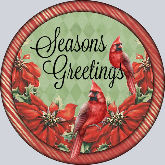 Cardinal Seasons Greetings - STK01220 (DTF Transfers)