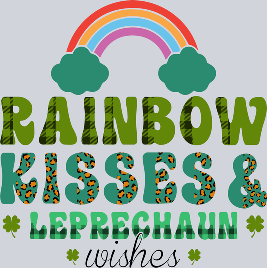 Lucky Rainbow Kisses Leprechaun Wishes - STK03895 (DTF Transfers)