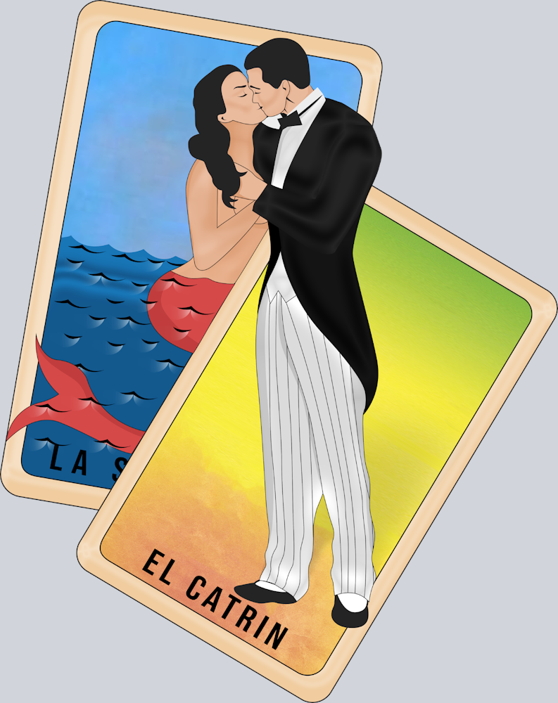 El Catrin Kissing - STK01837 (DTF Transfers)