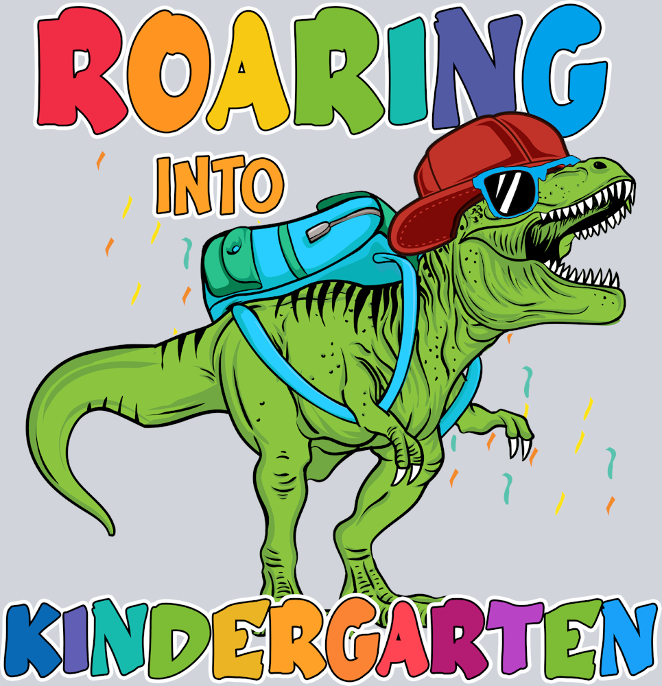 Roaring Into Kindergarten - STK05257 (DTF Transfers)