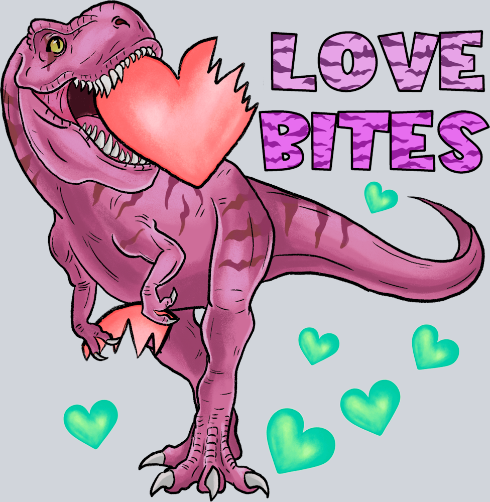 Trex Love Bites - STK06186 (DTF Transfers)