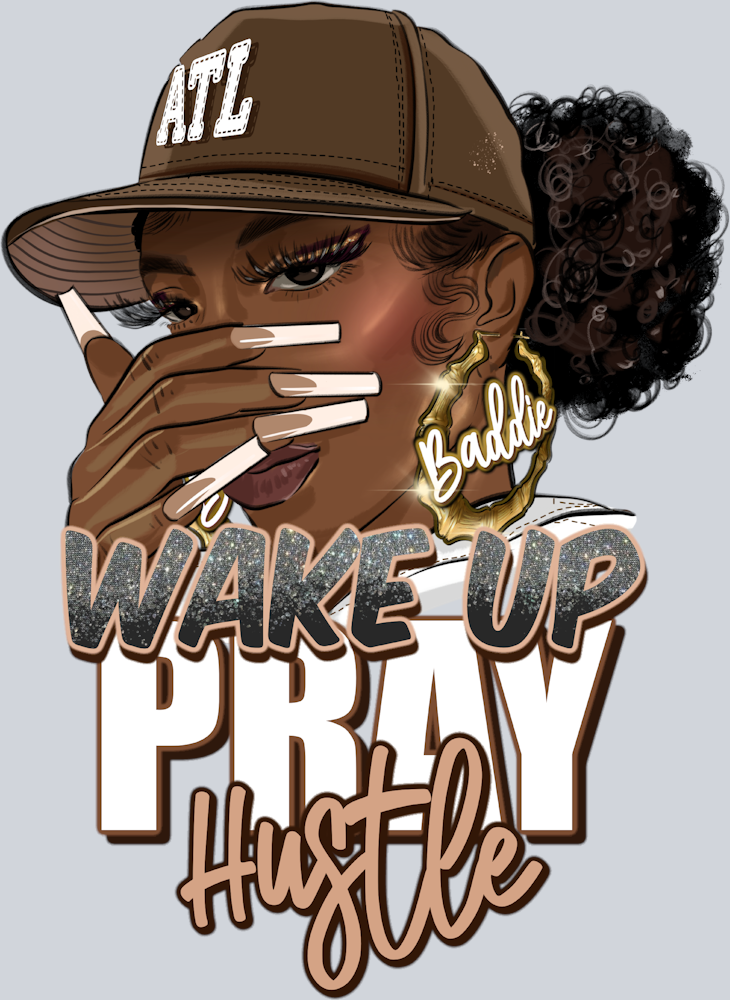 Wake Up Pray Hustle - STK06363 (DTF Transfers)