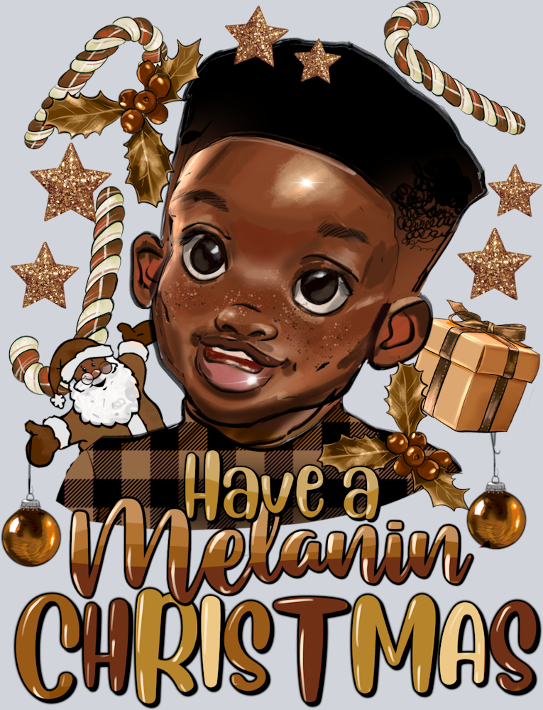 Have A Melanin Christmas Black Baby Boy - STK02624 (DTF Transfers)