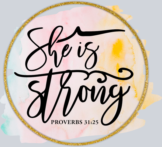 She Is Strong Watercolor - STK05442 (DTF Transfers)