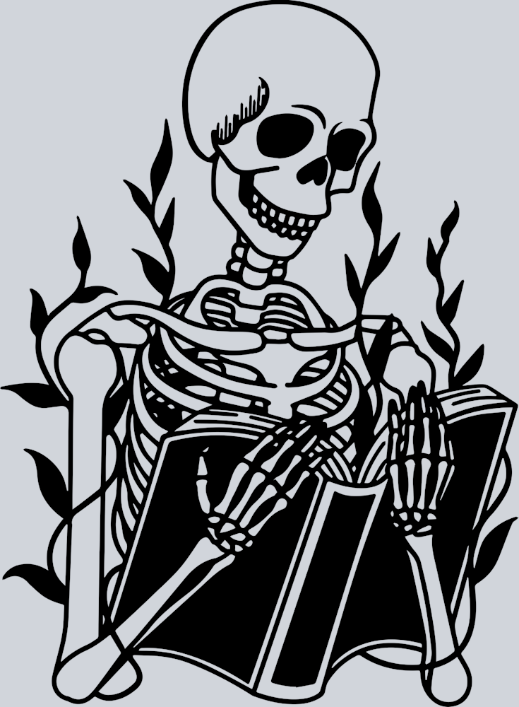 Skeleton Book - STK05486 (DTF Transfers)