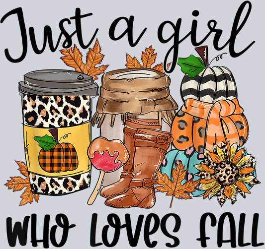 Just A Girl Who Loves Fall 1 - STK03445 (DTF Transfers)