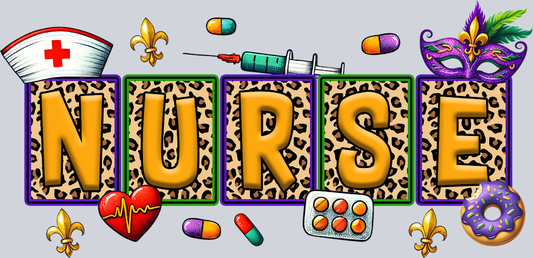 Mardi Gras Nurse 2 - STK04087 (DTF Transfers)