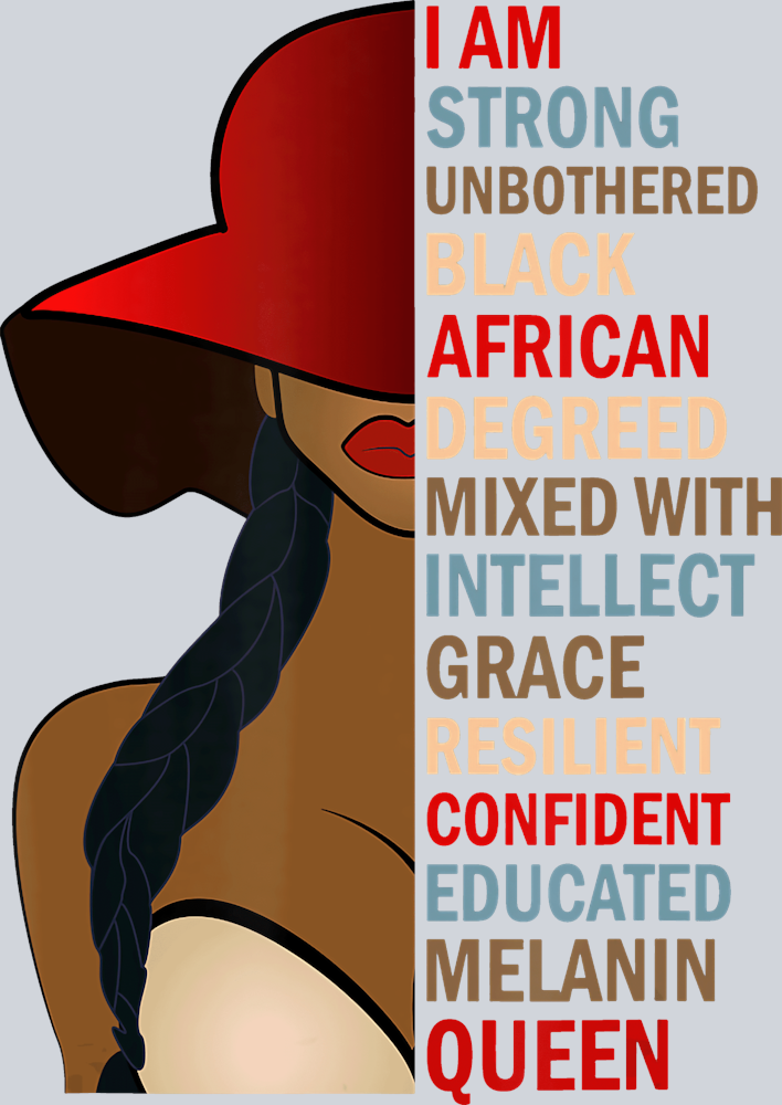 I Am African Confident Queen - STK02839 (DTF Transfers)
