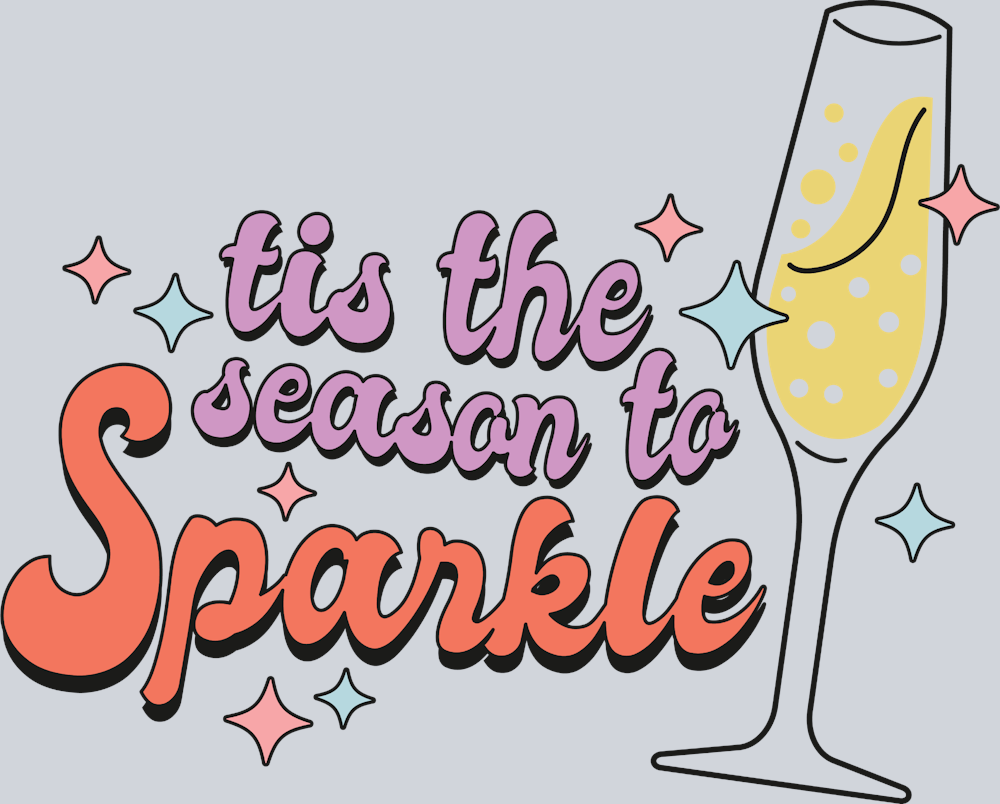 Season To Sparkle Champagne - STK05402 (DTF Transfers)