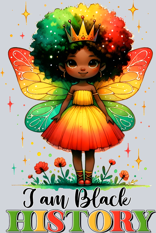 Black History Fairy - STK00677 (DTF Transfers)