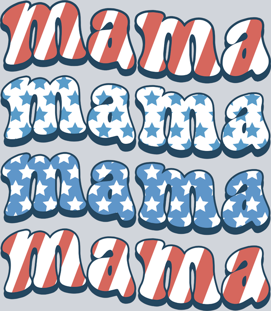 Mama USA Stacked - STK03987 (DTF Transfers)